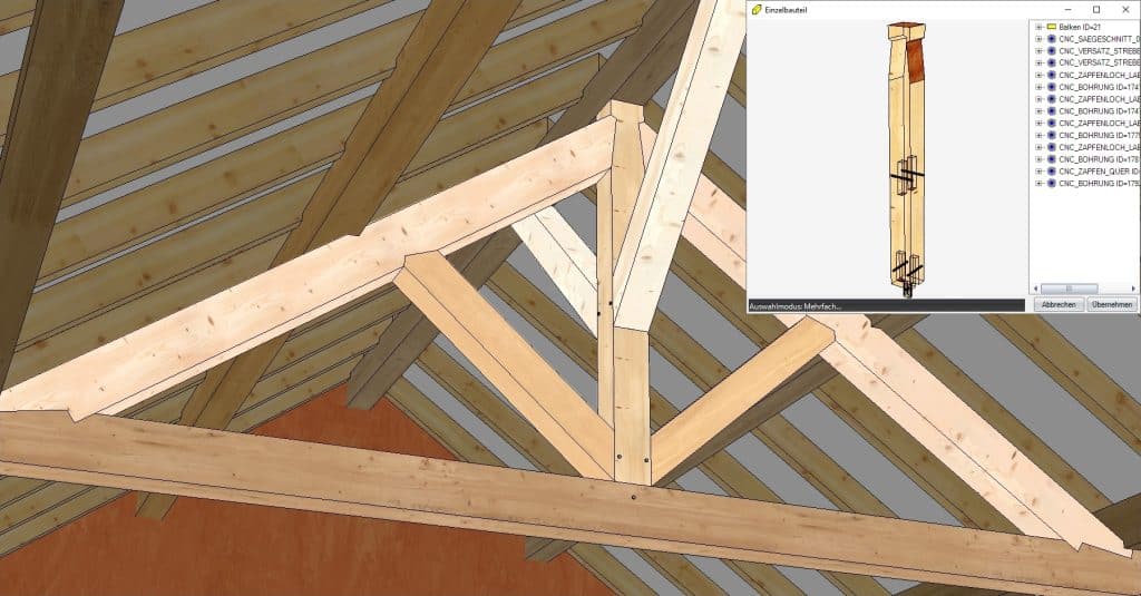 WETO LigniKon XL detalj LigniKon XL 3D CAD projektiranje krovišta